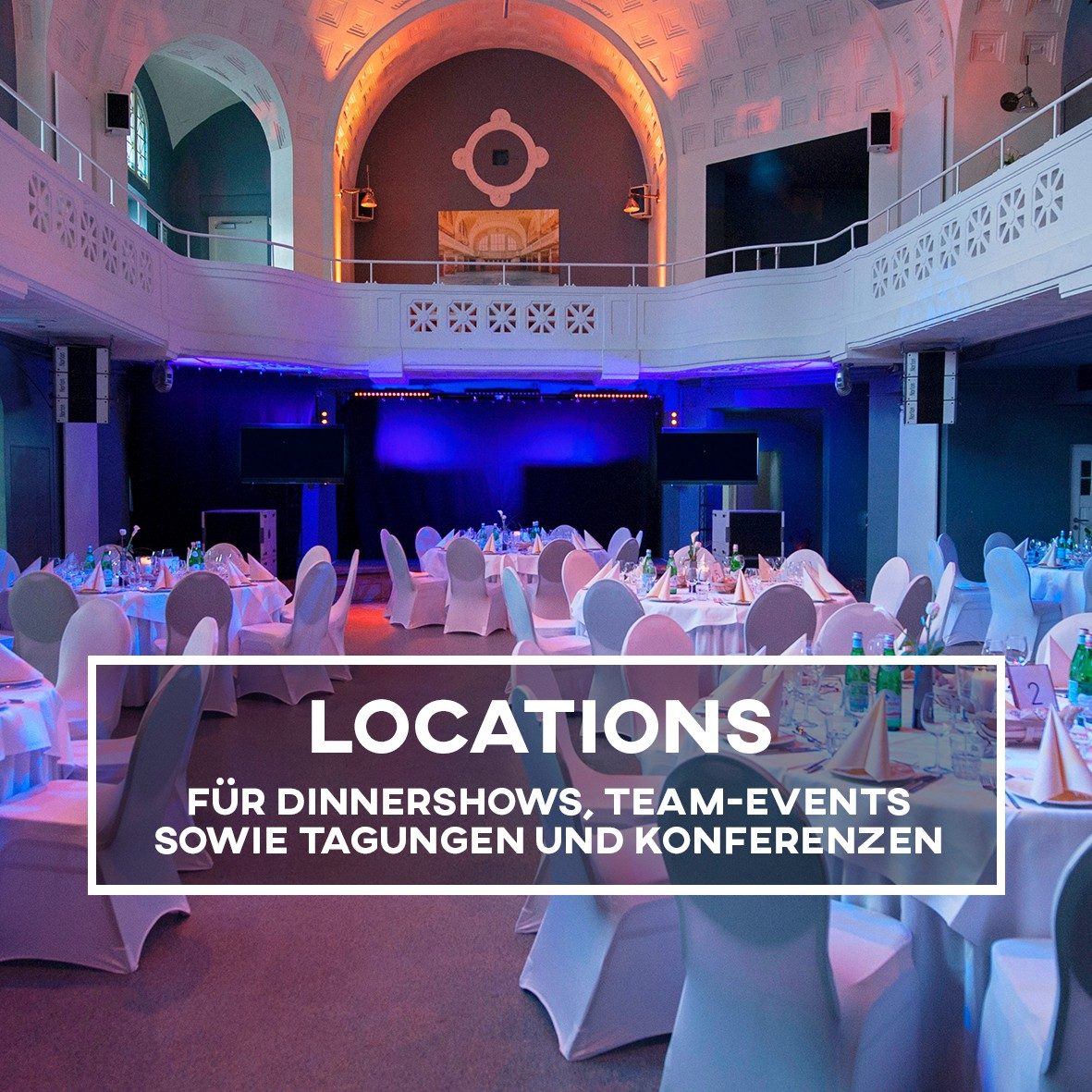 Sie suchen noch eine passende Location für Ihre Veranstaltung? Wir selbst vermarkten exklusiv das drei Locations in Heidelberg und Ludwigshafen. 
